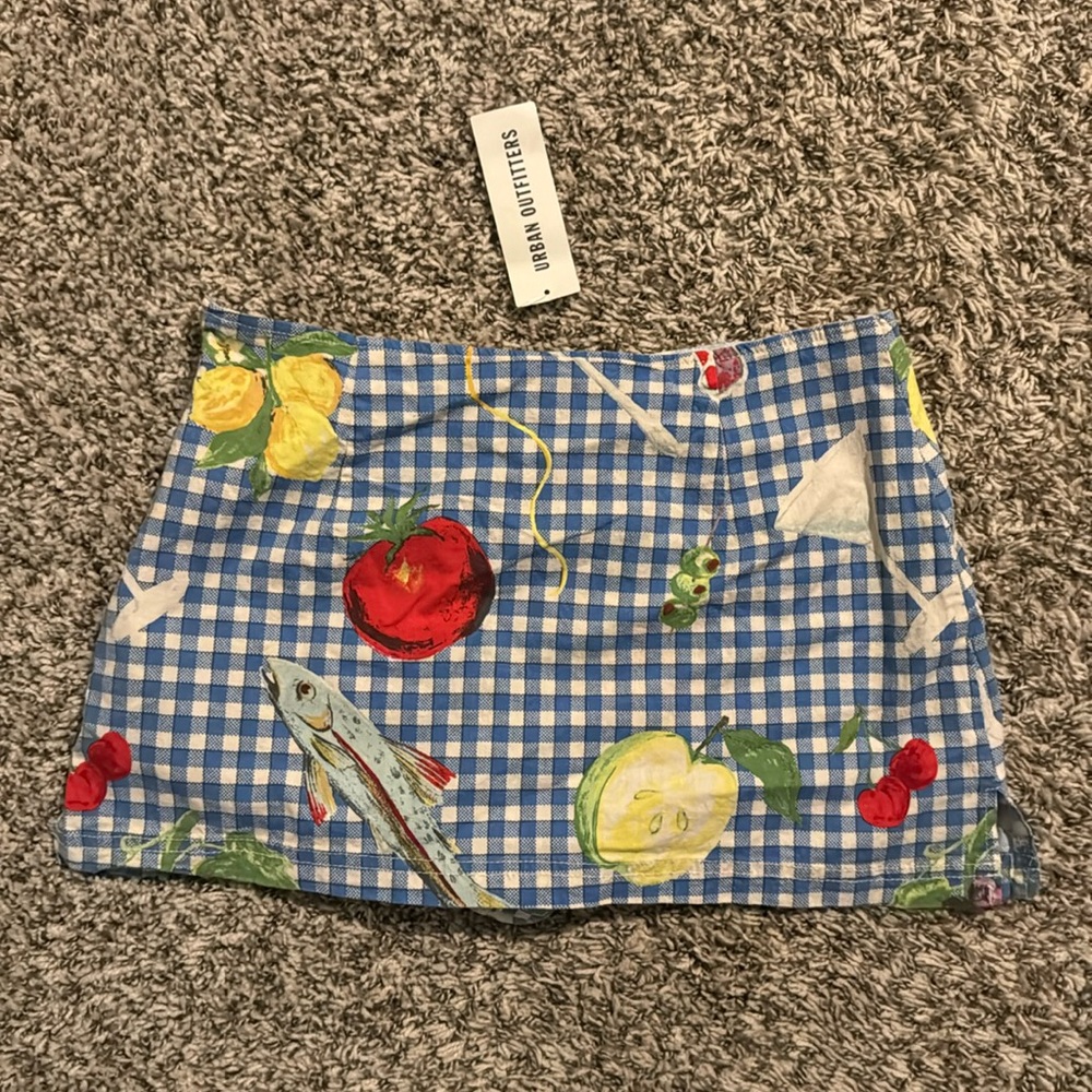 Urban outfitters gingham mini skorts